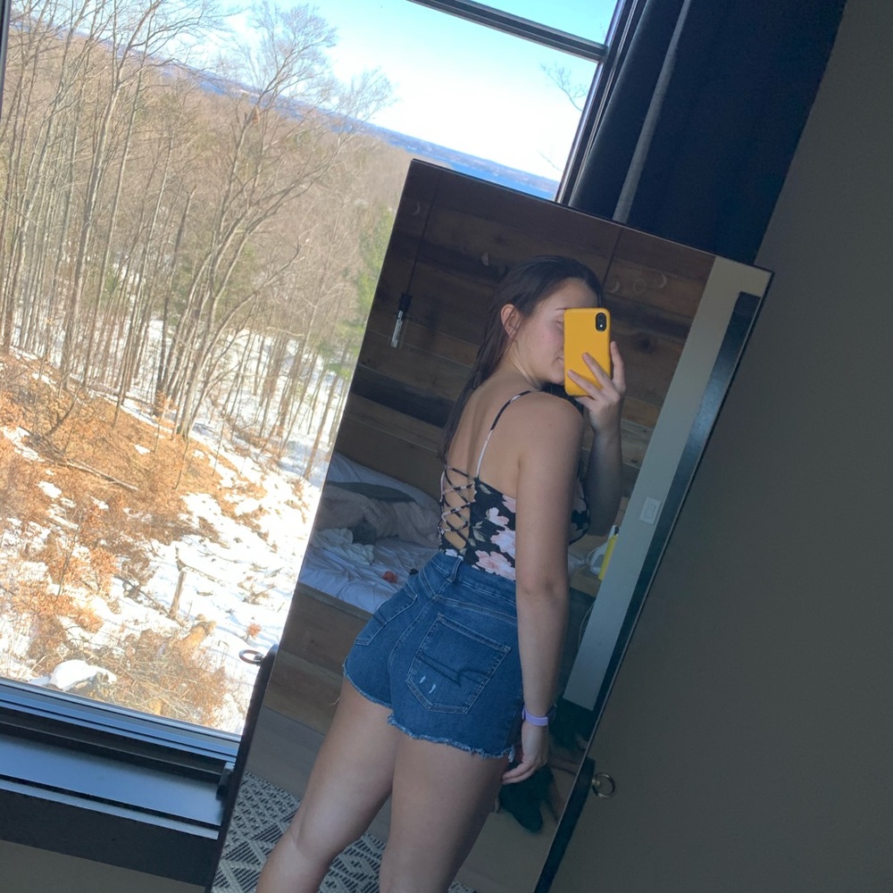 American eagle floral bodysuit